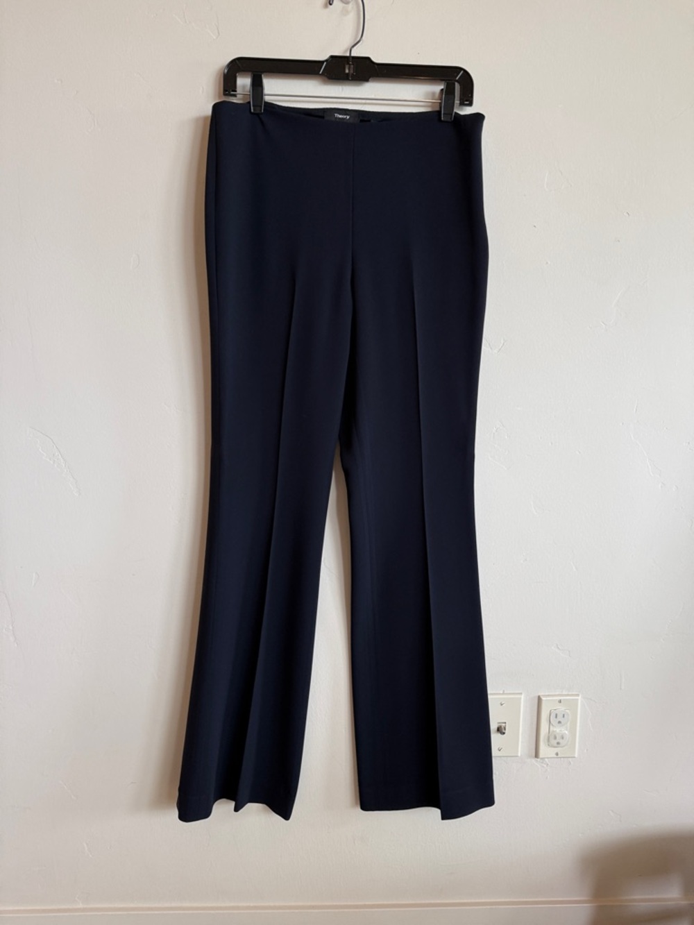 Theory Navy Boot-Cut Ponte Pants